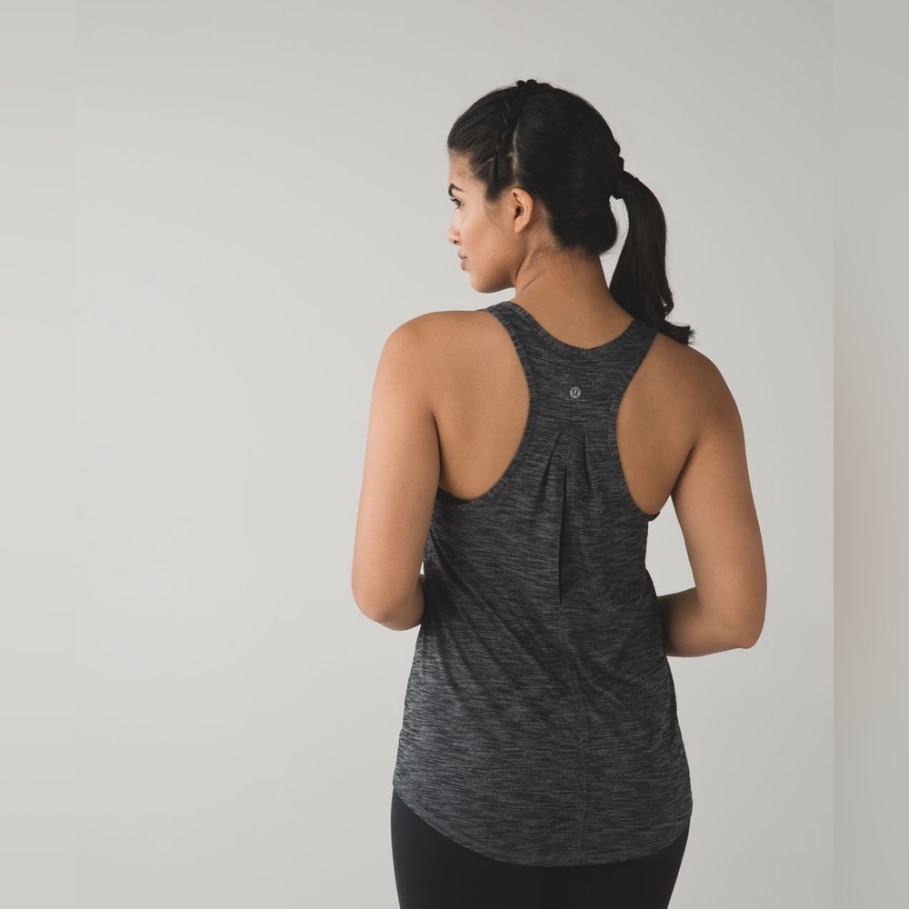 lululemon athletica Women’s Heathered Dark Gray Racerback Tank Top